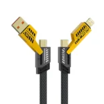 CABLE 4 IN 1 TYPE-C/IPHONE/USB 65W FJ STAR