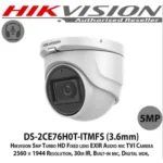 Camera de surveillance 5MP Dôme Audio HikvisionDS-2CE76H0T-ITMFS